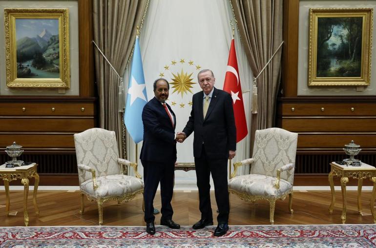 Cumhurbaşkanı Erdoğan, Somali Cumhurbaşkanı Mahmudu kabul etti