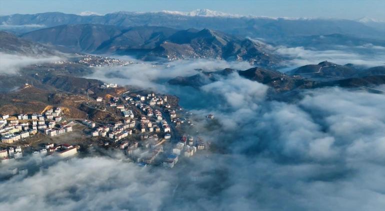 Sisin etkili olduğu Tunceli, dronla görüntülendi