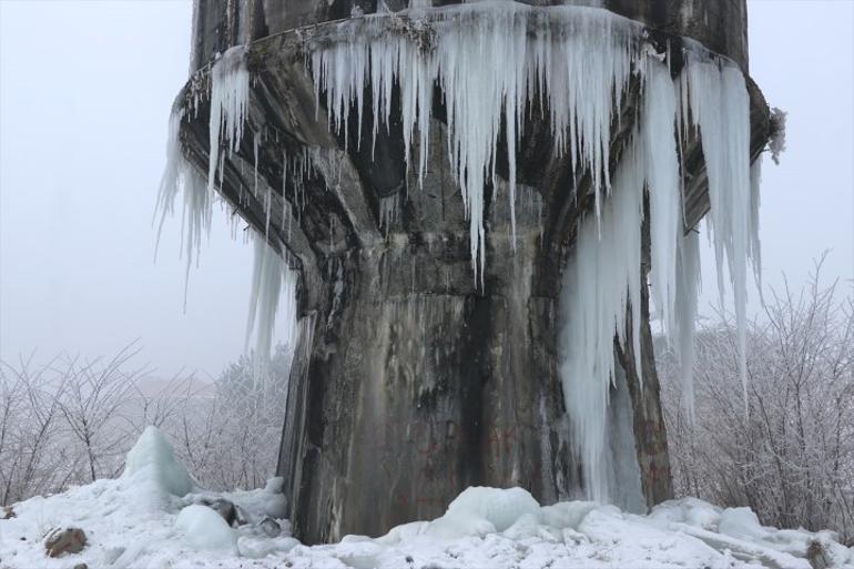 Anadolunun Sibiryası: Her şey buz tuttu Hava sıcaklığı eksi 28e düştü; ağaçlar dondu, otomobiller muşambayla kaplandı