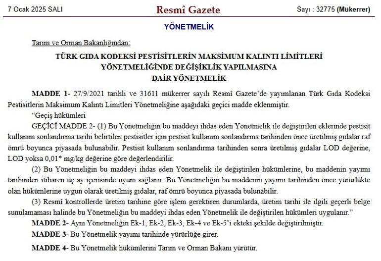 Son dakika haberi... Gıdada büyük gelişme... Bakanlık düzenlemeyi duyurdu