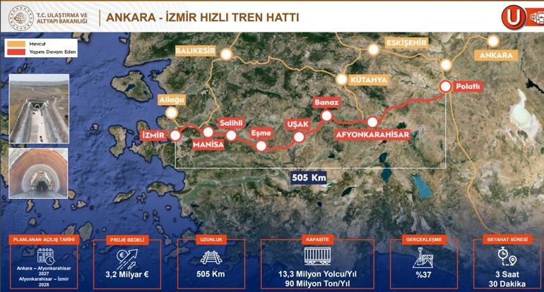 Bursa, Antalya, Samsun, Diyarbakır, Trabzon, Şanlıurfa, Kayseri... Hangi ile hızlı tren ne zaman gelecek 2028e kadar birçok hat açılıyor...