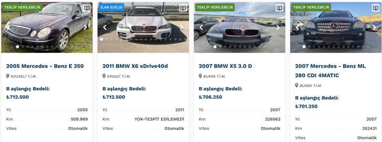 Son dakika haberi... Bakanlık lüks araçları ucuza satıyor... İhaleyle alabilirsiniz İşte satışta olan otomobiller