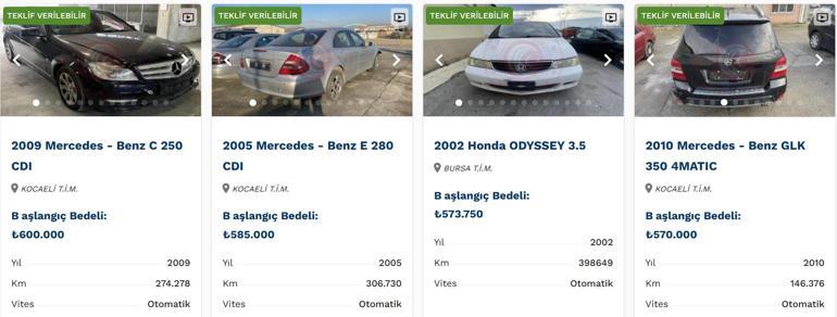 Son dakika haberi... Bakanlık lüks araçları ucuza satıyor... İhaleyle alabilirsiniz İşte satışta olan otomobiller