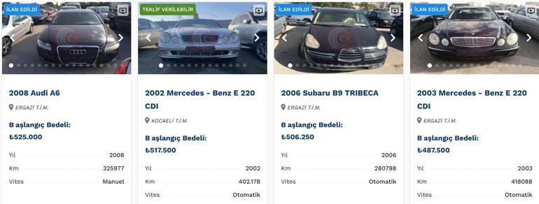 Son dakika haberi... Bakanlık lüks araçları ucuza satıyor... İhaleyle alabilirsiniz İşte satışta olan otomobiller