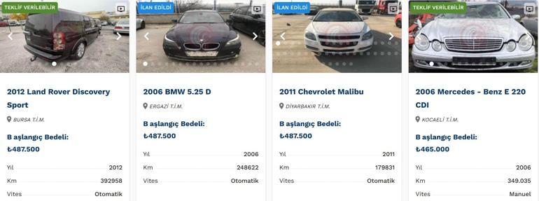 Son dakika haberi... Bakanlık lüks araçları ucuza satıyor... İhaleyle alabilirsiniz İşte satışta olan otomobiller