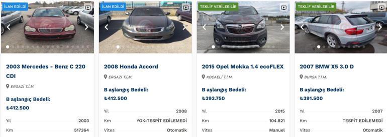 Son dakika haberi... Bakanlık lüks araçları ucuza satıyor... İhaleyle alabilirsiniz İşte satışta olan otomobiller