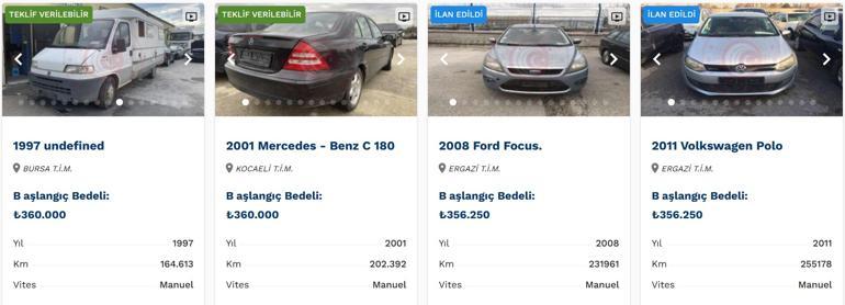 Son dakika haberi... Bakanlık lüks araçları ucuza satıyor... İhaleyle alabilirsiniz İşte satışta olan otomobiller