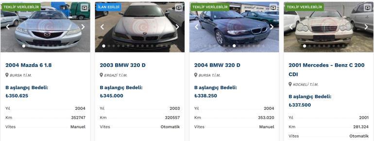 Son dakika haberi... Bakanlık lüks araçları ucuza satıyor... İhaleyle alabilirsiniz İşte satışta olan otomobiller