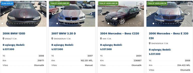 Son dakika haberi... Bakanlık lüks araçları ucuza satıyor... İhaleyle alabilirsiniz İşte satışta olan otomobiller