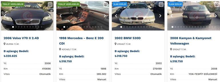 Son dakika haberi... Bakanlık lüks araçları ucuza satıyor... İhaleyle alabilirsiniz İşte satışta olan otomobiller