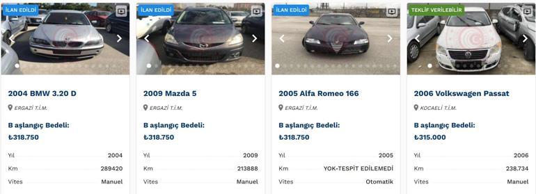 Son dakika haberi... Bakanlık lüks araçları ucuza satıyor... İhaleyle alabilirsiniz İşte satışta olan otomobiller