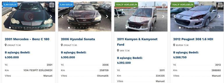 Son dakika haberi... Bakanlık lüks araçları ucuza satıyor... İhaleyle alabilirsiniz İşte satışta olan otomobiller