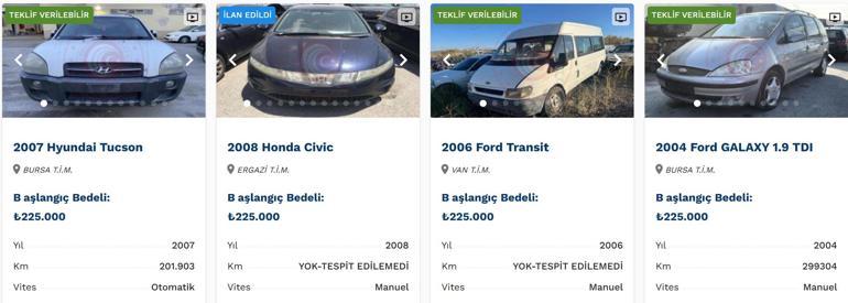 Son dakika haberi... Bakanlık lüks araçları ucuza satıyor... İhaleyle alabilirsiniz İşte satışta olan otomobiller