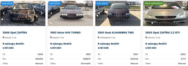 Son dakika haberi... Bakanlık lüks araçları ucuza satıyor... İhaleyle alabilirsiniz İşte satışta olan otomobiller