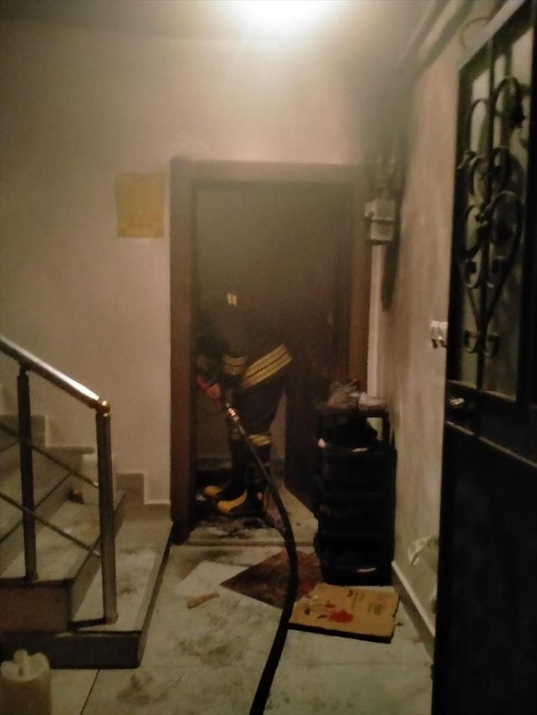 Ev sahibi ile tartışıp daireyi yakan kiracı gözaltına alındı