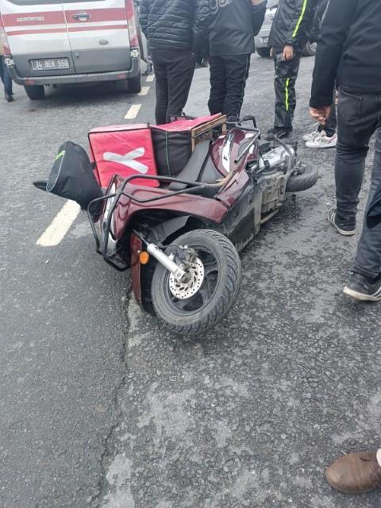 İstanbulda feci olay: Motosikletten düşüp kamyonetin altında kaldı