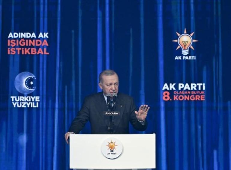 AK Parti 8. Olağan Büyük Kongresi | Erdoğandan teşekkür konuşması: Umutları boşa çıkarmayacağız