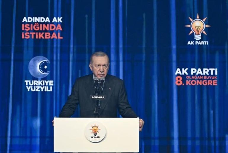 AK Parti 8. Olağan Büyük Kongresi | Erdoğandan teşekkür konuşması: Umutları boşa çıkarmayacağız
