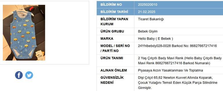Son dakika... Bebeği ve çocuğu olanlar dikkat Ticaret Bakanlığı yasakladı ve toplatıyor...