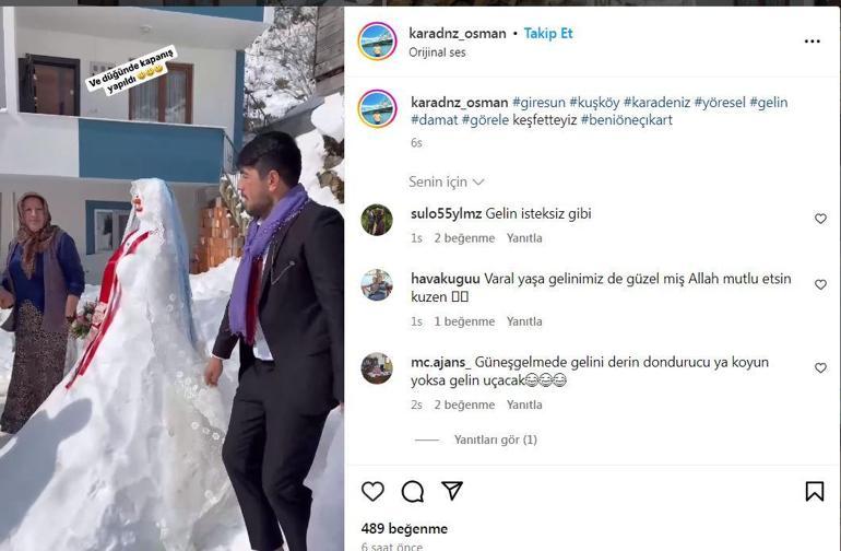 Ha organizzato un matrimonio per una sposa di neve, i commenti al suo post hanno fatto ridere tutti