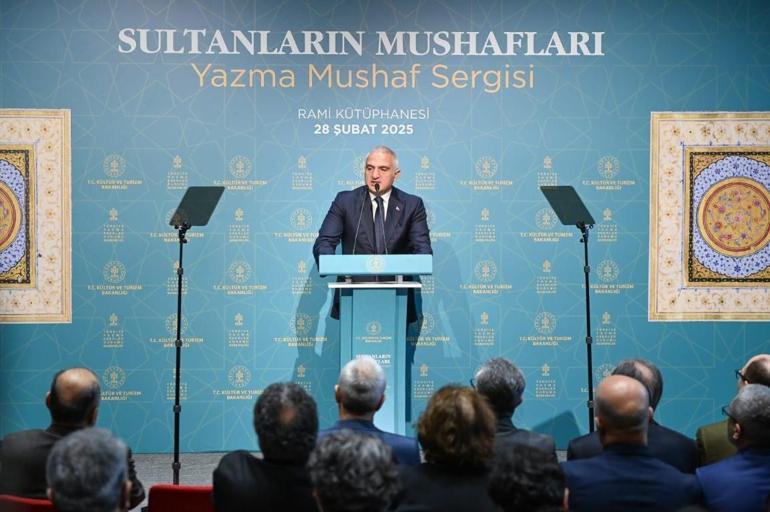 Sultanların Mushafları özel sergisi Rami Kütüphanesinde açıldı