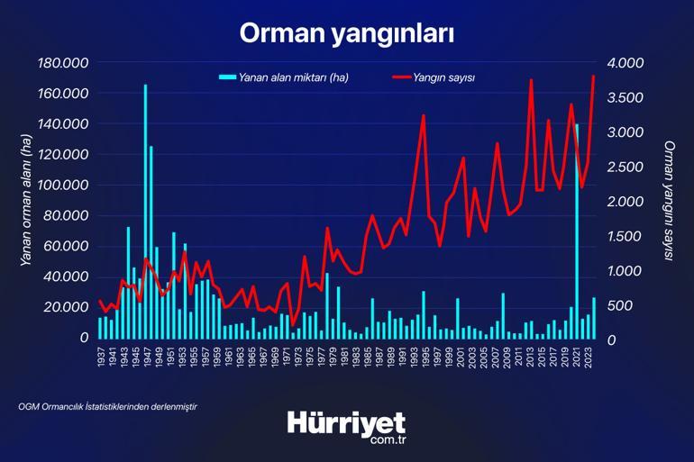 1937 yılından itibaren ilk kez bu kadar fazla: Orman yangını sayısı korkuttu Hangi şehirler tehdit altında