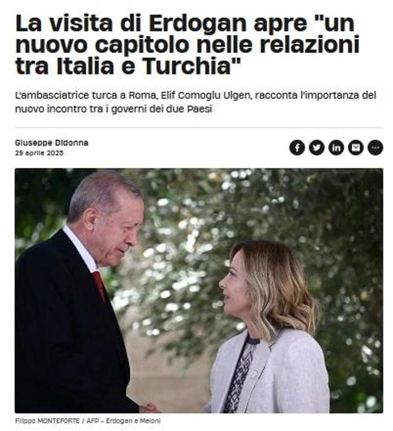 Cumhurbaşkanı Erdoğanın Roma ziyareti İtalya basınında: İkili ilişkilerde dönüm noktası