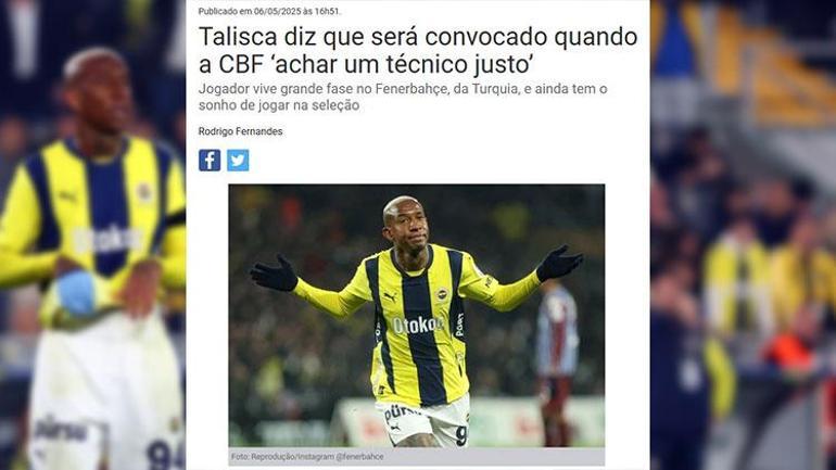 Fenerbahçeli Talisca konuştu Brezilya Milli Takımı için net açıklama