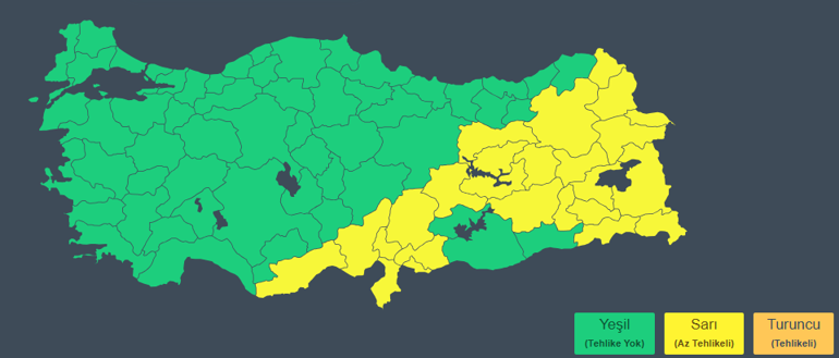  Meteorolojiden yeni hava durumu raporu... 25 ilde sarı kodlu alarm Sağanak, sel, kuvvetli rüzgar uyarısı