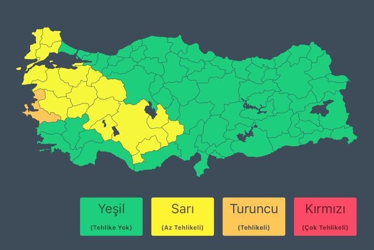 Sağanak ve fırtınaya dikkat Turuncu ve sarı kodlu alarm... Uyarılar art arda geldi