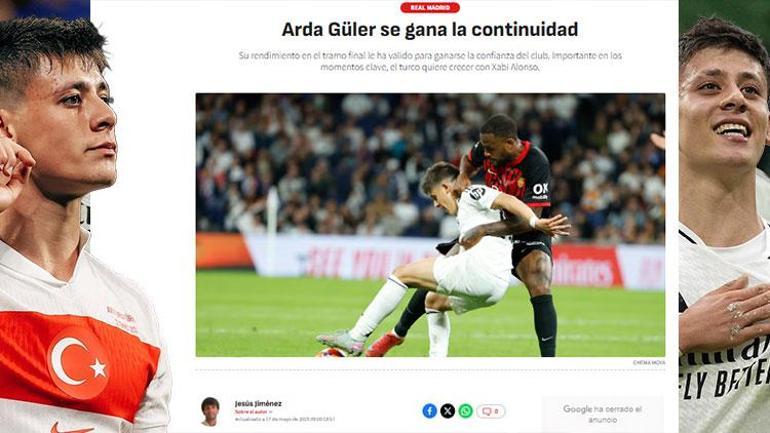 Arda Güler’e İspanya’dan övgüler ‘Türk inci, Real Madrid’in yeni favorisi’