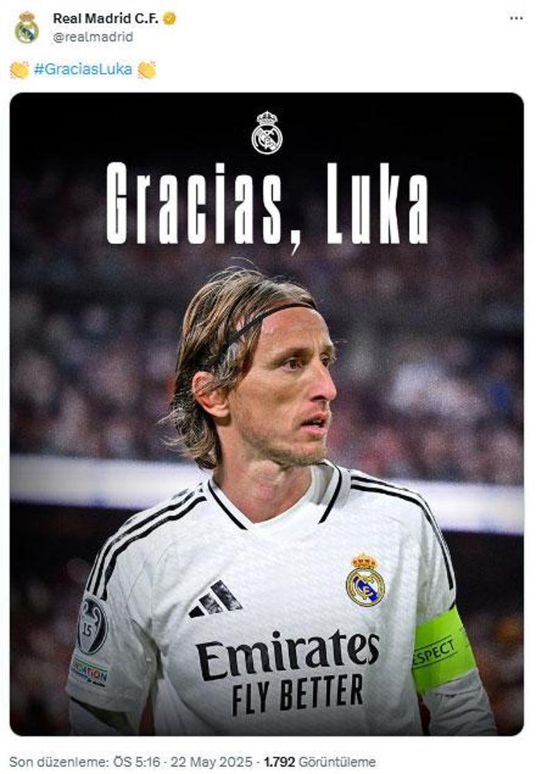 Real Madrid resmen açıkladı Luka Modric ayrılıyor