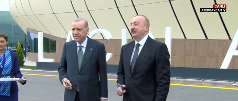 Cumhurbaşkanı Erdoğan, Laçın Havalimanının açılışını yaptı