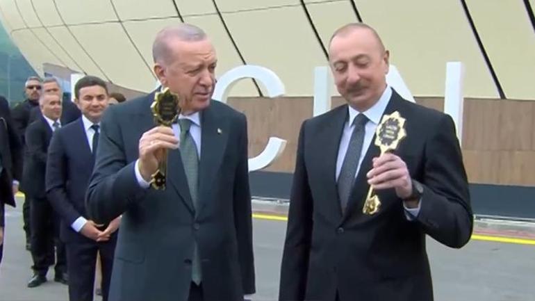 Cumhurbaşkanı Erdoğan, Laçın Havalimanının açılışını yaptı
