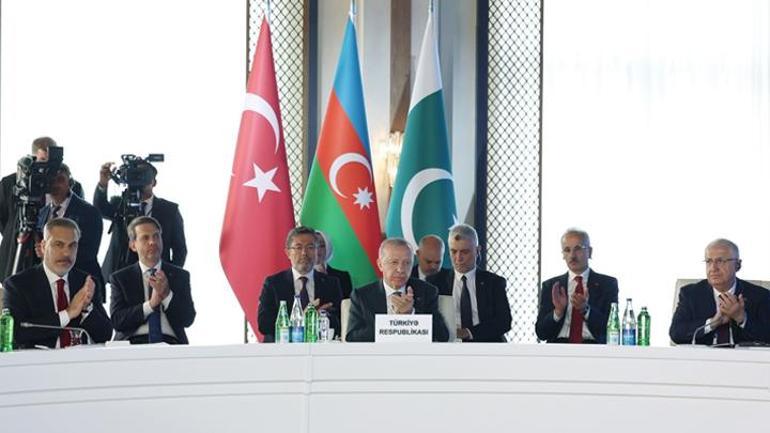 Azerbaycanda üçlü zirve... Cumhurbaşkanı Erdoğan: Kalıcı barış için katkıya hazırız