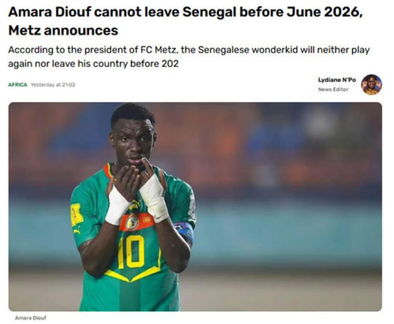 Fenerbahçe’nin Amara Diouf transferi ile ilgili kafa karıştıran açıklama Başkan konuştu