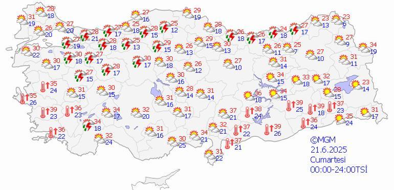 25 ile gök gürültülü yağış geliyor Meteoroloji tarih verdi Sağanağın vuracağı iller belli oldu