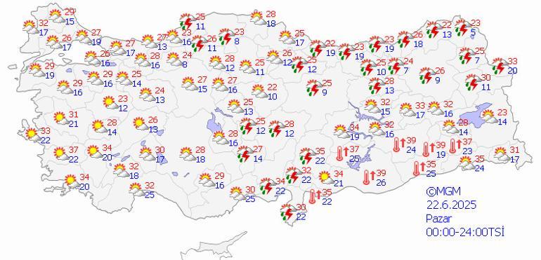 25 ile gök gürültülü yağış geliyor Meteoroloji tarih verdi Sağanağın vuracağı iller belli oldu