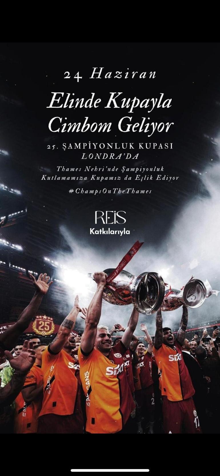 Galatasaray’ın şampiyonluk kupası Londra’ya geliyor: 25. şampiyonluk tekne partisiyle kutlanacak