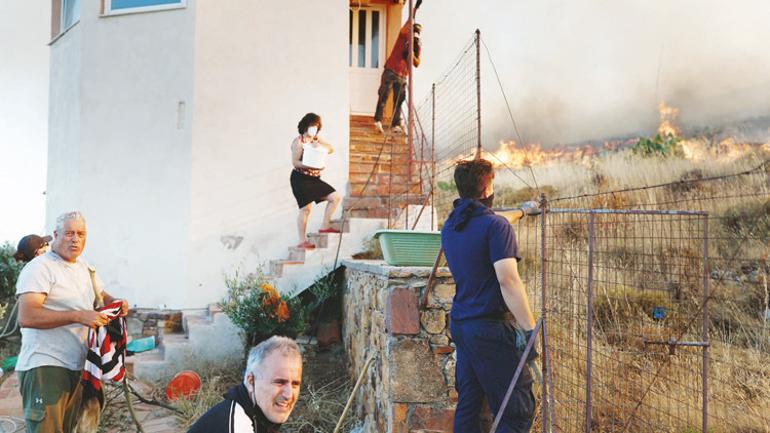 Sakız Adası alevler içinde