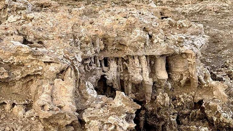Van Gölünde sular çekildi... Mikrobiyalit ve adacıklar ortaya çıktı