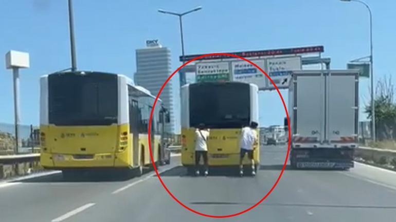 Patenli gençlerin tehlikeli yolculuğu O anlar kameralara yansıdı
