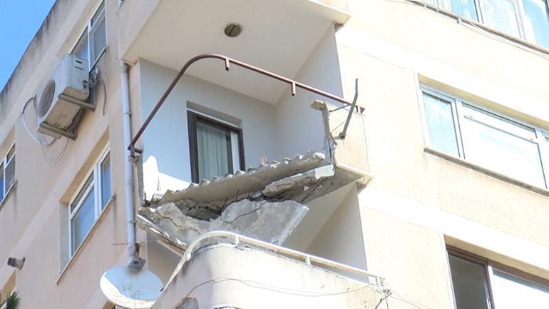 Maltepede 9 katlı binada balkon çöktü