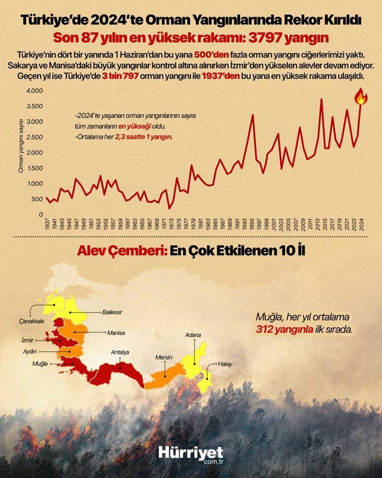 Orman yangınlarıyla ciğerlerimiz yanıyor… En riskli iller hangileri Sıcaklıklar artacak mı ‘5 Temmuz’dan sonrasına çok dikkat’