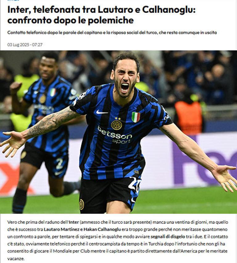 Hakan Çalhanoğlu ve Lautaro Martinez görüştü Barıştılar mı