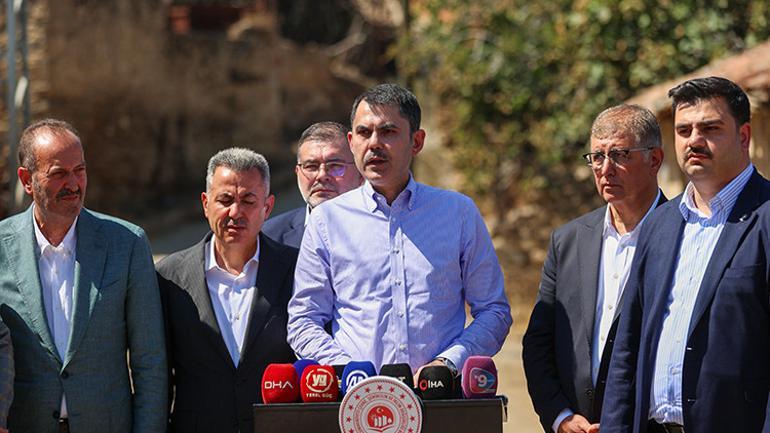 Bakan Kurum söz verdi Yanan evlerin yenileri 1 yıl içinde teslim edilecek