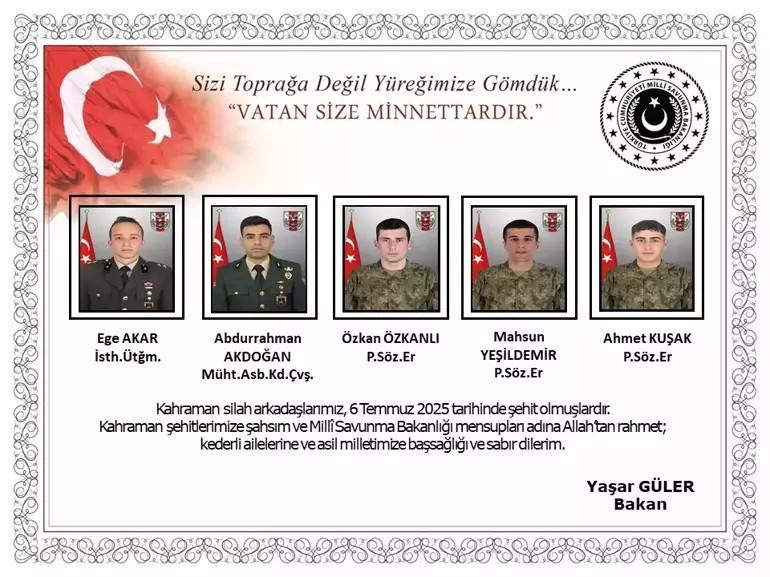 Son dakika MSBden acı haber... Mağarada metan gazı nedeniyle şehit olan asker sayısı 8e yükseldi
