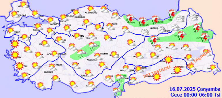 Son dakika hava durumu tahminleri il il | Bugün (16 Temmuz) hava nasıl olacak, İstanbulda yağmur yağacak mı Meteorolojiden 9 ile kuvvetli yağış uyarısı