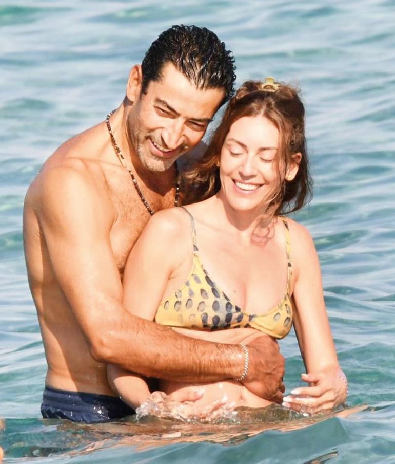 Kenan İmirzalıoğlu ve Sinem Kobal kızları ile tatilde... Mutlu aile