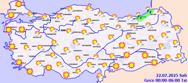 Son hava durumu tahminleri il il yayınlandı | Bugün (22 Temmuz) hava nasıl olacak, İstanbula yağmur yağacak mı Meteorolojiden 5 ile sağanak uyarısı